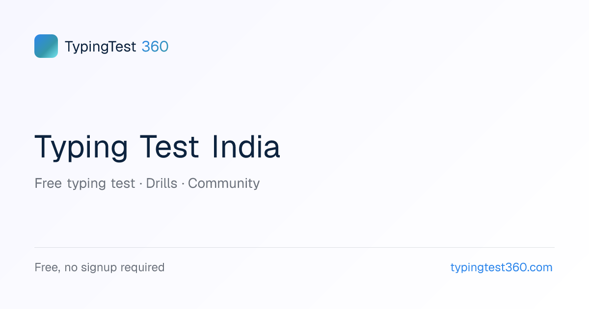 Typing Test India — SSC, Court & Government Exam Prep